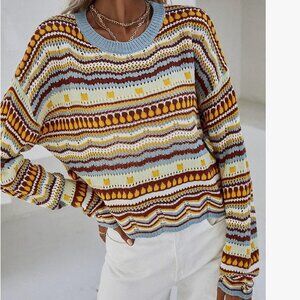 SHEIN Striped Vintage Sweater